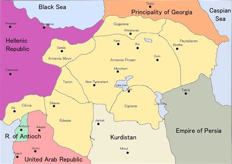 Found this on r/imaginary maps : “ Kingdom of Armenia “ : armenia