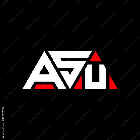 ASU letter logo design with polygon shape. ASU polygon and cube shape ...