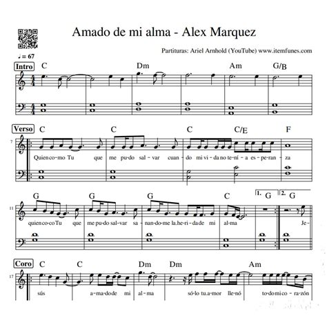 Amado de mi Alma | Alex Marquez | Partitura Notas Acordes PDF