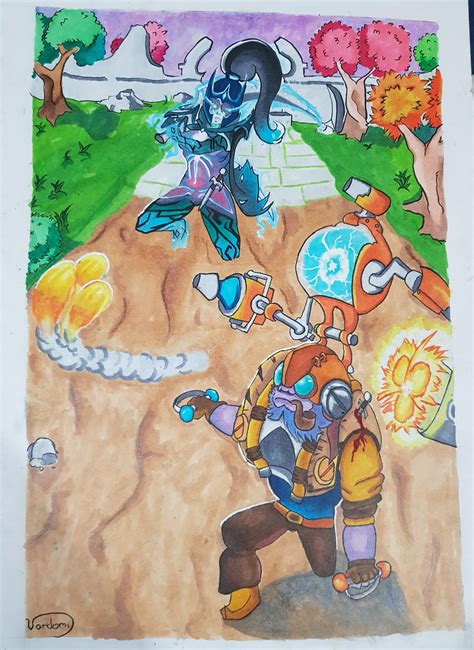 Dota 2 fan art , took three days to draw. feedback is welcome :) : r/Jazza