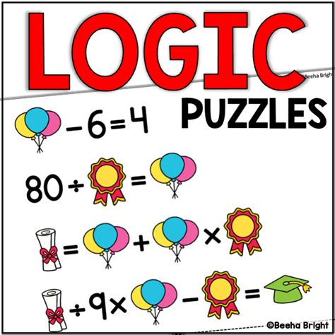 Math Logic Puzzles Emergency Sub Plans | Made By Teachers