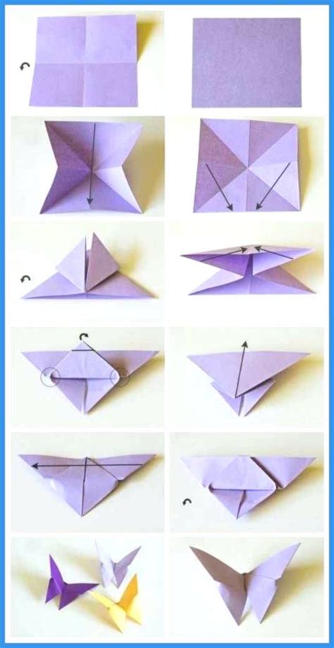 Easy Origami Butterfly Folding Instructions - How to fold an Easy ... | Origami easy, Paper ...