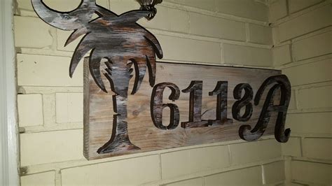 Rustic address sign | Rustic, Woodworking, Wood