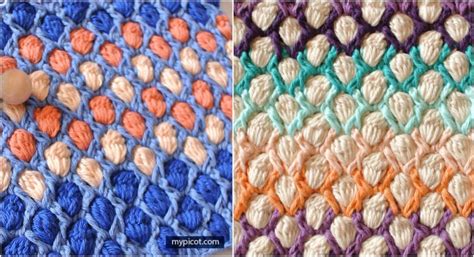 Cluster Tulip Stitch Free Crochet Pattern - Styles Idea