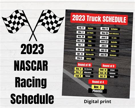 Nascar Drivers 2023 Printable List