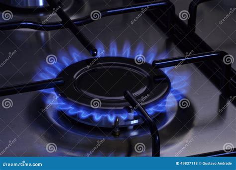 Blue flames stock photo. Image of flammable, fire, domestic - 49837118