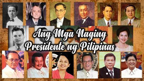 Talambuhay Ng Mga Pangulo Ng Pilipinas