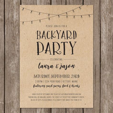 Pin by Bev Neal on Dream Wedding!! in 2020 | Backyard wedding invitations, Wedding party invites ...