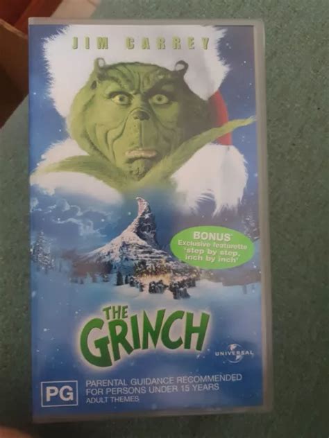 THE GRINCH VHS Tape Movie Jim Carrey Christmas Show Universal PAL PG £9 ...