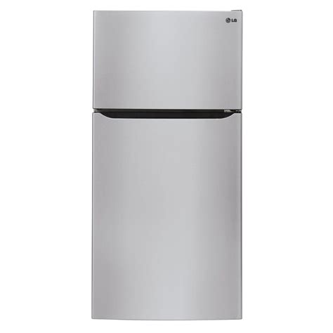 Shop LG 20.2-cu ft Top-Freezer Refrigerator with Ice Maker (Stainless ...