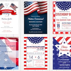 Citizenship Party Invitation, Citizenship Celebration, Naturalization ...