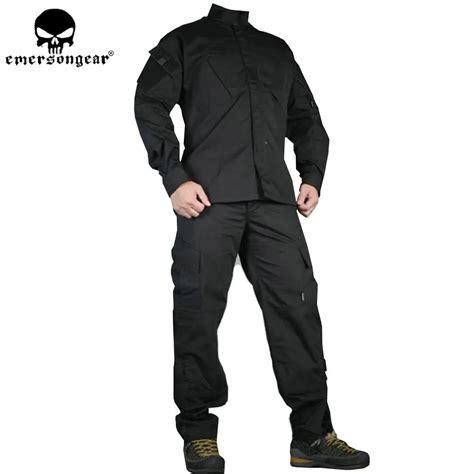 Emersongear ARMY BDU Combat Uniform Wild Outdoor Suit&pants Black Ghillie Suits EM6904-in ...