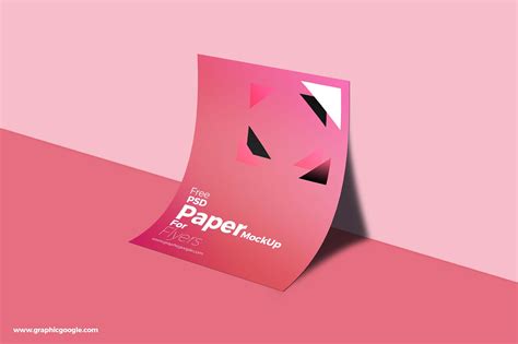 Free A4 Flyer Paper Mockup (PSD)