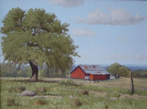 Hugo Herbeck - Texas Landscape - #418 | Texas Art | Vintage Texas Paintings