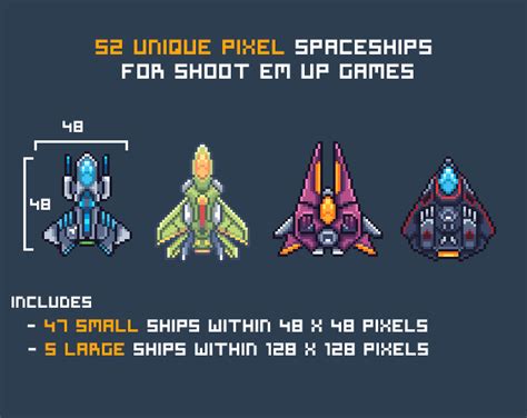 Pixel Art Spaceships for SHMUP by DyLESTorm | Pixel art, Pixel art design, Pixel art games