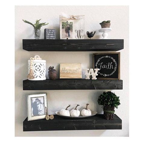 Floating Shelves, Floating Shelf, Black Floating Shelves, Wide Floating ...