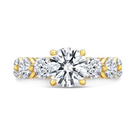 5.2ct. Round cut Natural Diamond Eternity Engagement Ring (GIA ...