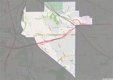 Map of Garfield Heights city