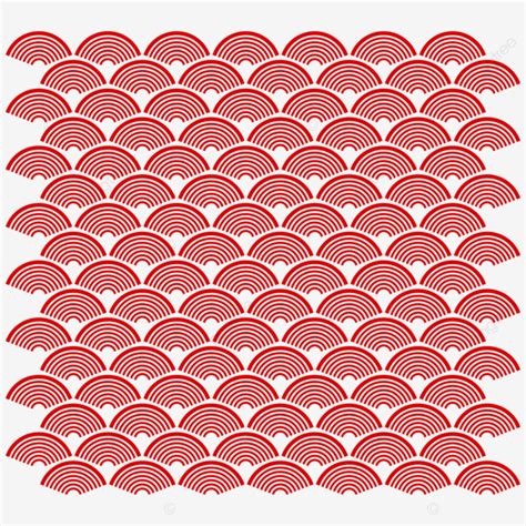 Red Chinese Japanese Asian Wave Pattern Vector, Element Design Pattern ...