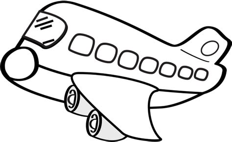 Download Airplane Clipart Flight - Cute Aeroplane Clipart Black And ...