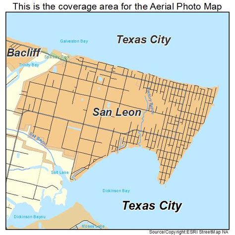 Aerial Photography Map of San Leon, TX Texas