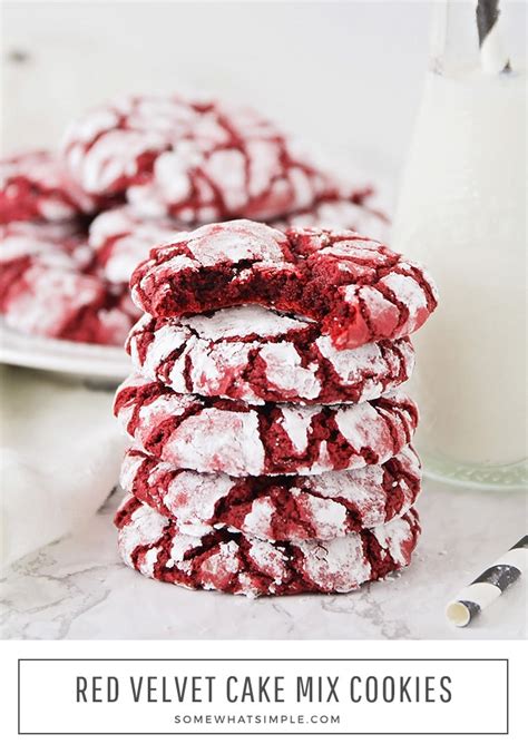 Red Velvet Cake Mix Cookies Recipe | Somewhat Simple