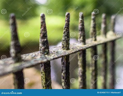 Old Iron Spikes stock image. Image of metal, security - 82406715