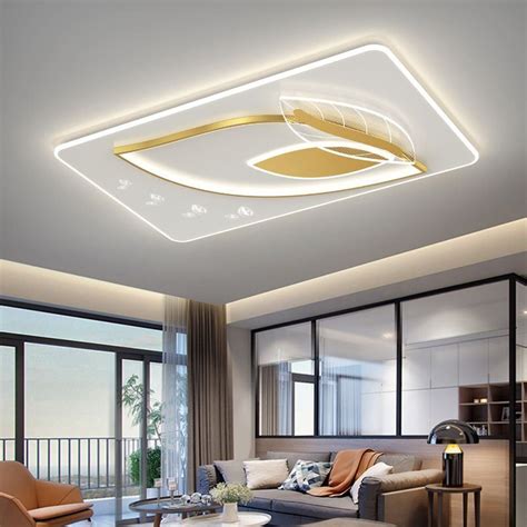 Luxury Ceiling Lamp Creative LED Leaf Design Ceiling Light For Living Room | Luxury ceiling ...