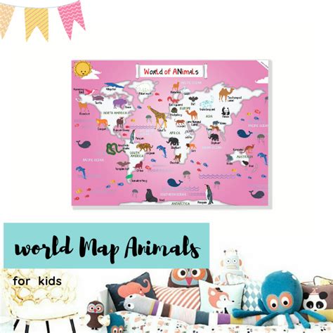 World Map for kids, Explore world Animals for kids