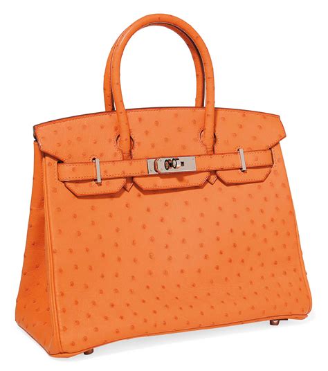 AN ORANGE OSTRICH 'BIRKIN' BAG , HERMÈS, 2009 | Christie's