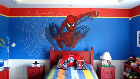 Spiderman bedroom decorating ideas for Kids - YouTube