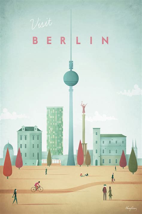 Buy Berlin Travel Poster wallpaper - Free shipping