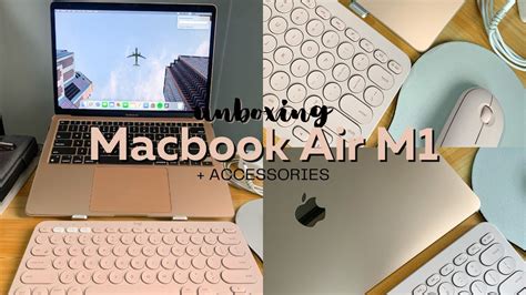 2020 MacBook Air M1 (Gold) unboxing + Accessories 💻 - YouTube