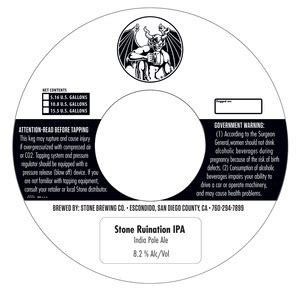 Stone Brewing Company Stone Ruination IPA - Keg - Beer Syndicate