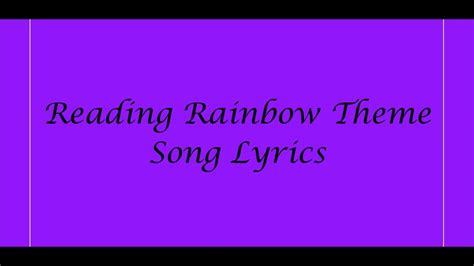 Reading Rainbow Theme Song Lyrics Acordes - Chordify