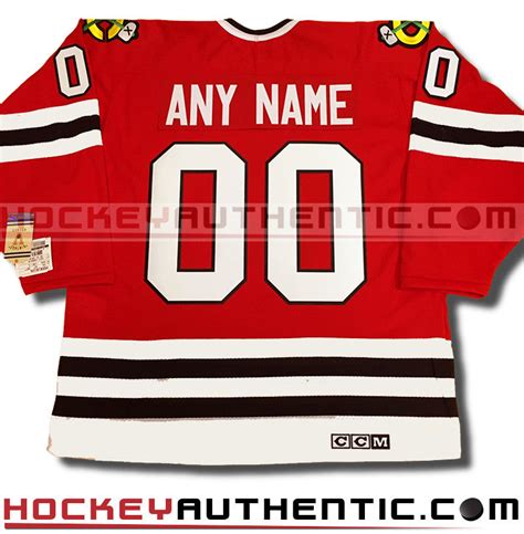 ANY NAME AND NUMBER CHICAGO BLACKHAWKS CCM VINTAGE 1992 REPLICA NHL JE ...