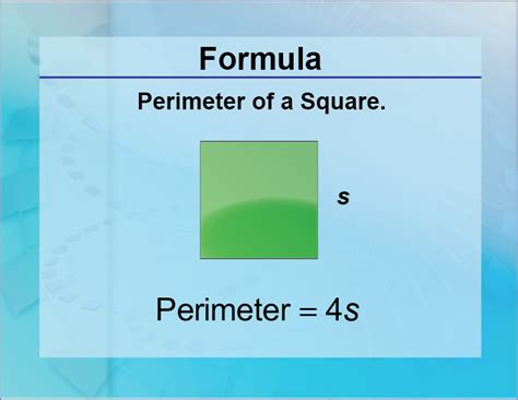 Square Perimeter Formula