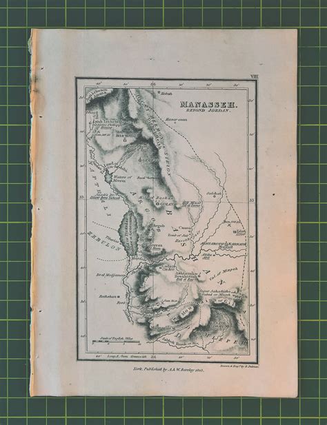 1823 Vintage Tribe of Manasseh Map