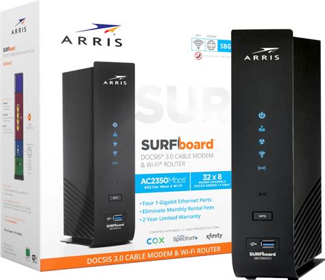 ARRIS - SURFboard DOCSIS 3.0 Cable Modem & AC2350 Wi-Fi Router Combo ...