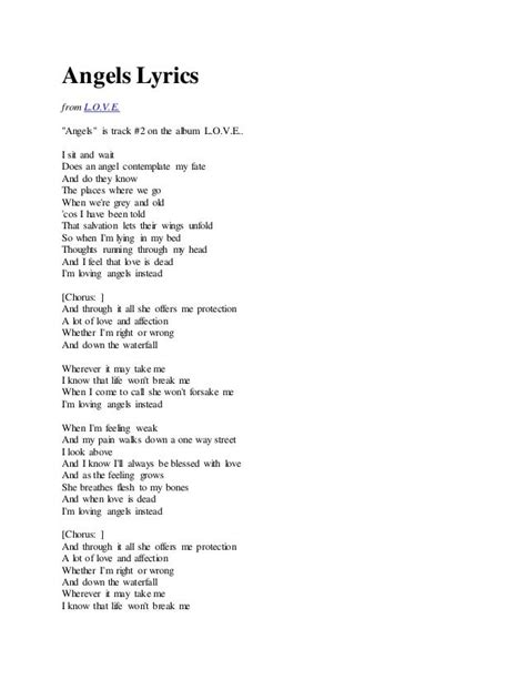 Angels lyrics by harrison crai