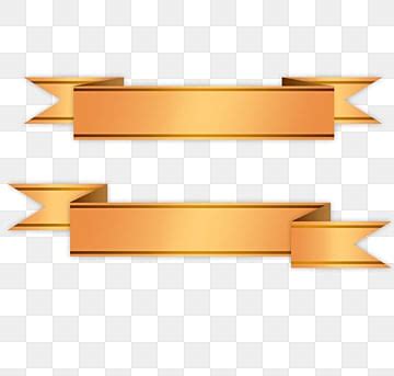 Ribbon Title Box PNG Picture, Golden Ribbon Title Box, Golden, Label ...