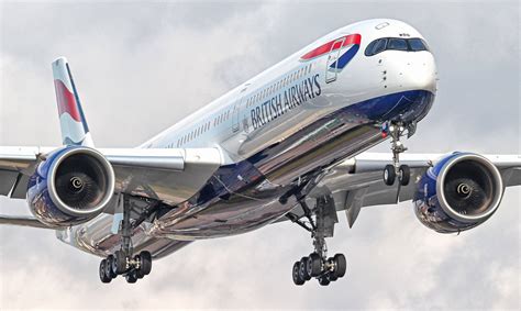 Download Flying Airbus A350 From British Airways Wallpaper | Wallpapers.com