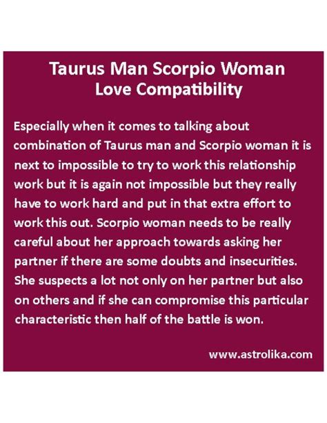 Taurus Man Scorpio Woman Love Compatibility Attraction Horoscope