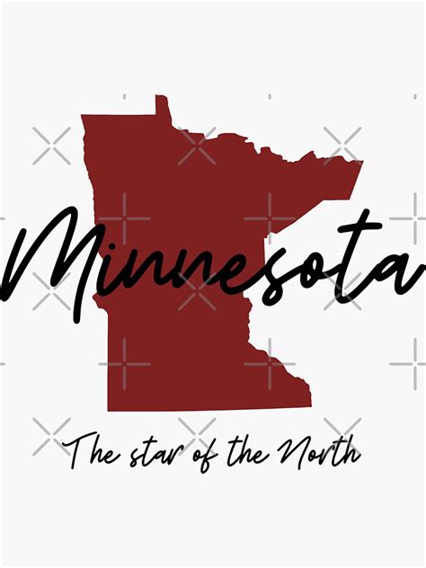 "Minnesota State Motto The star of the north" Sticker by Drs645 | Redbubble