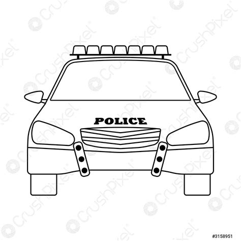 Police Car Icon - stock vector | Crushpixel