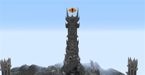 Barad Dur, the dark tower of Sauron.Lord of the Rings. Minecraft Project