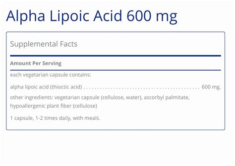 Alpha Lipoic Acid 600mg - Genesis Pharmacy Supplements