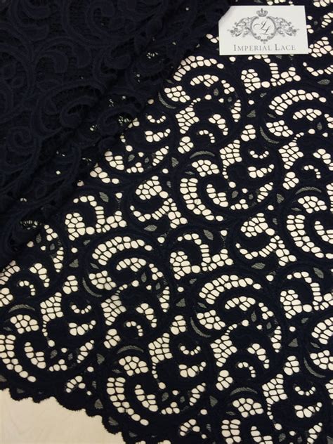 Black Lace Fabric - Guipure lace - lace fabric from Imperiallace.com