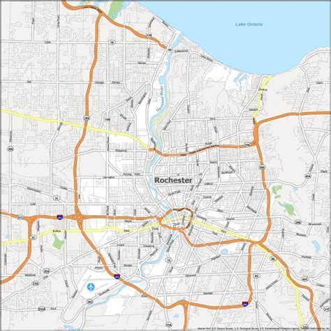 Map of Rochester, New York - GIS Geography