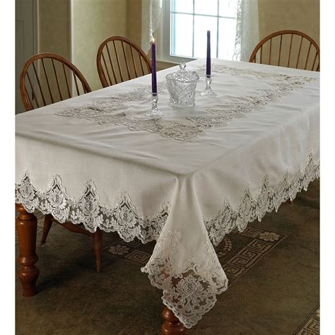 Imperial Embroidered Vintage Lace Design 52" X 70" Oblong / Rectangle ...